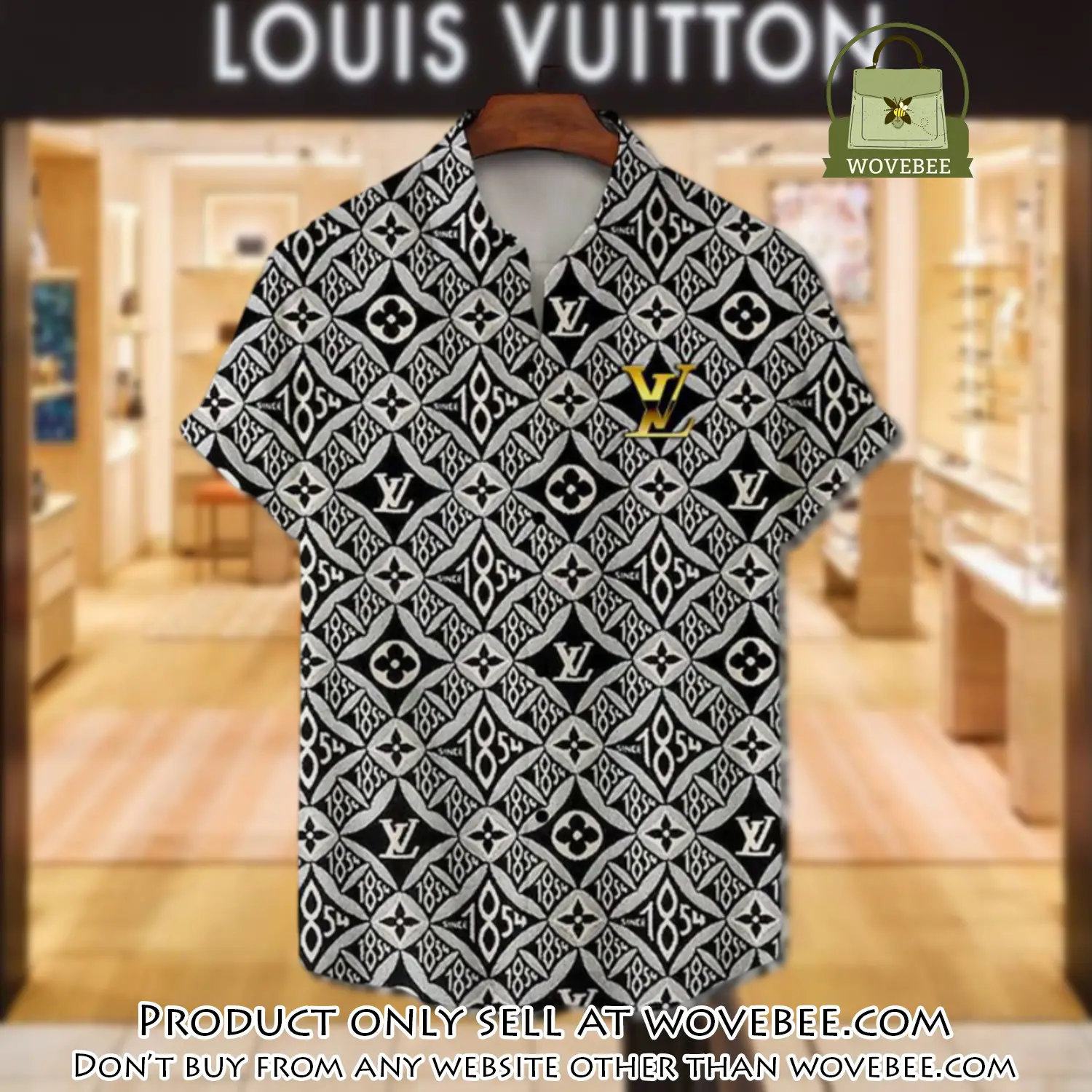 Lv louis vuitton luxury hawaiian shirt & short set lhs1199 wvb5257648